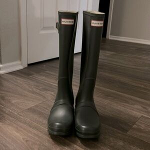 forest green hunter boots EUC women’s 6.5